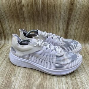 Nike Zoom Fly SP Triple White Clear Running Shoes BQ7024-100 Men's Size 13